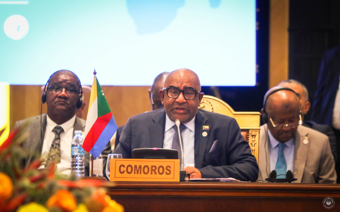 Intervention SEMA ZALI Assoumani Président de l’Union des Comores,  Président de l’Union Africaine; Au Sommet Quadripartite de la CAE,  la CEEAC, la CIRGL et la SADC,  sous les Auspices de l’Union Africaine